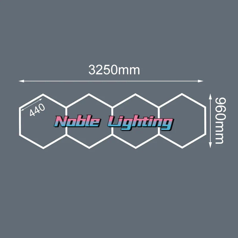 DecorBites™ 6500K LED Hexagrid System for Workshop, Gym, Studio - 2 Year Warranty