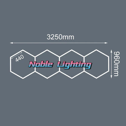 DecorBites™ 6500K LED Hexagrid System for Workshop, Gym, Studio - 2 Year Warranty