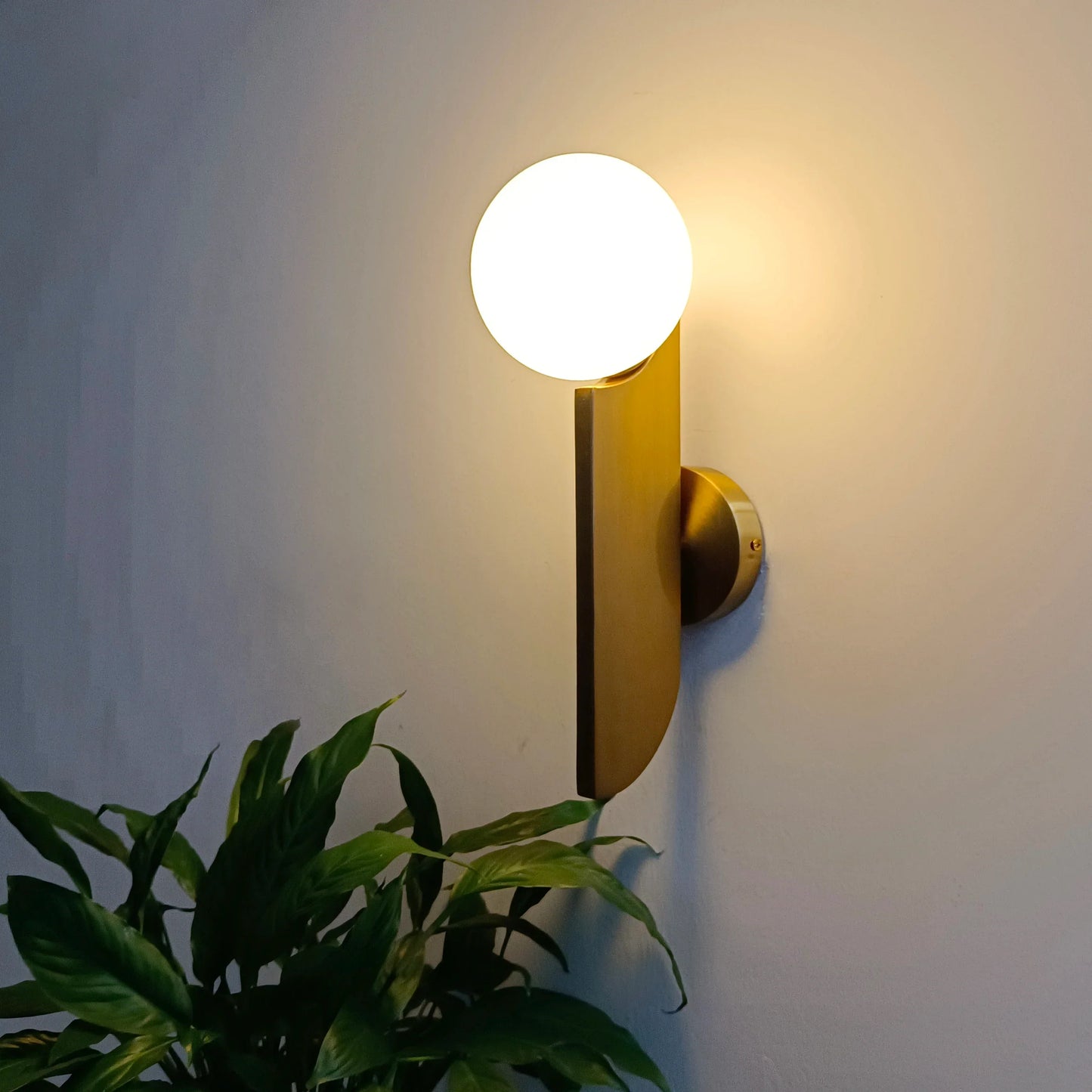 DecorBites™ Glass Ball Wall Lamps Gold LED Mirror Light for Dining Living Bedroom