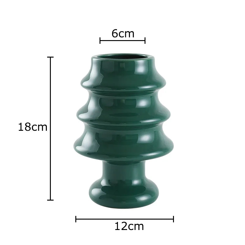 DecorBites™ Christmas Tree Ceramic Vase Xmas Decor Table Flowers Room Decor