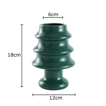 DecorBites™ Christmas Tree Ceramic Vase Xmas Decor Table Flowers Room Decor