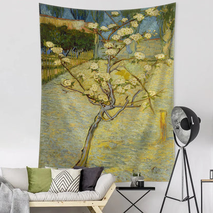 Decobites Van Gogh Inspired Landscape Tapestry Wall Hanging for Witchcraft Aesthetics Room Decor