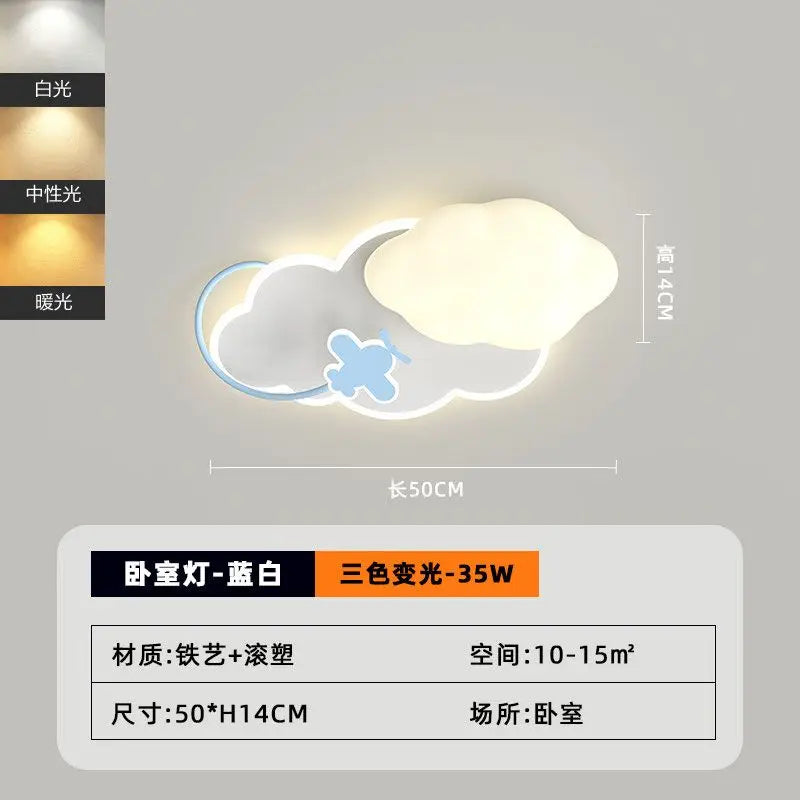 Lámpara de techo DecorBites™ Cream Clouds Rainbow para dormitorio infantil