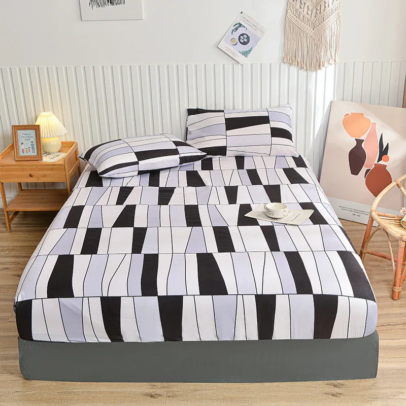 Decobites Ceramic Patterned Bedsheets Set with Bedspread & Pillowcases