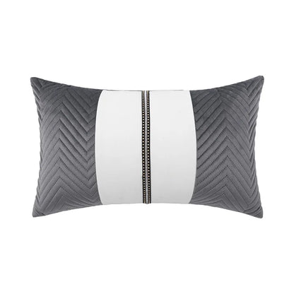 DecorBites™ Luxe Gray & White Cushion Cover 45X45CM for Modern Home Decor & Sofa