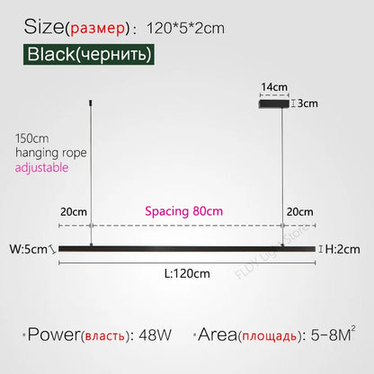 DecorBites™ LED Chandelier for Modern Nordic Minimalist Style Dining Room and Kitchen