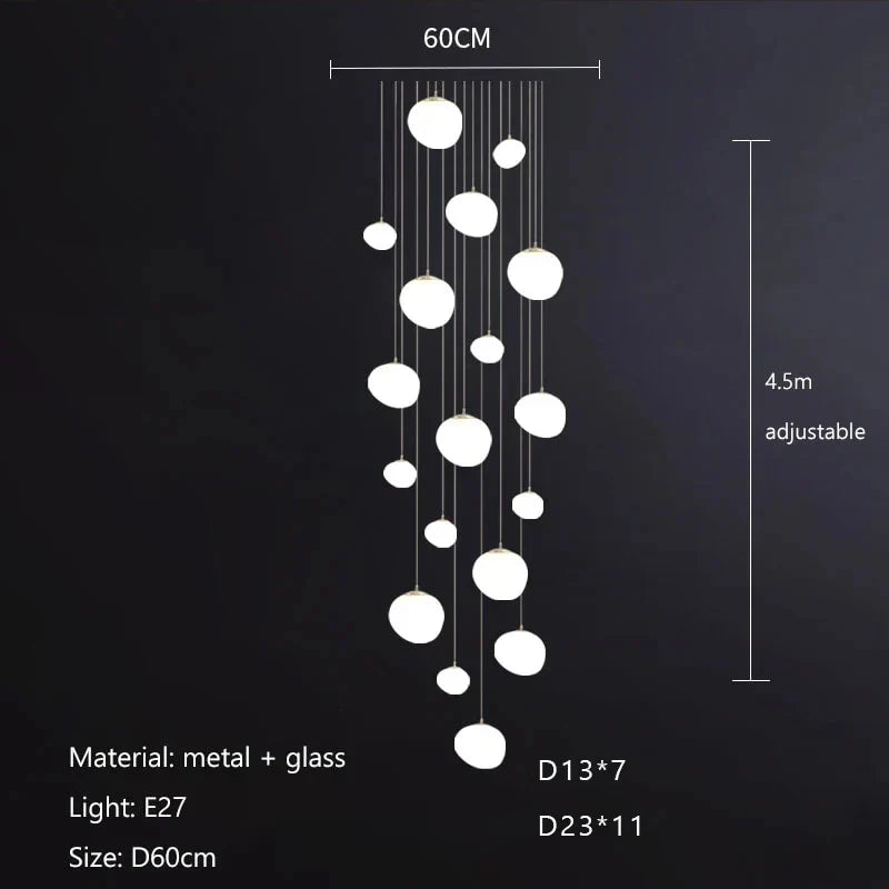 DecorBites™ Gregg Glass Pendant Light: Stylish LED Hanging Lamp for Dining Kitchen LOFT.