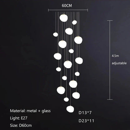 DecorBites™ Gregg Glass Pendant Light: Stylish LED Hanging Lamp for Dining Kitchen LOFT.