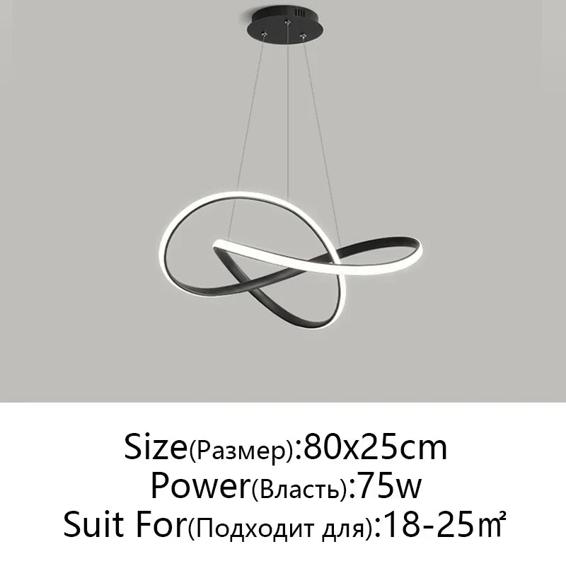 DecorBites™ LED Chandelier Light: Modern Aluminum Acrylic Pendant for Dining Room & Restaurant