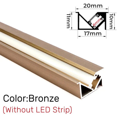 DecorBites™ Invisible LED Aluminum Profile with Milky Cover for Cabinet Shelf Lighting