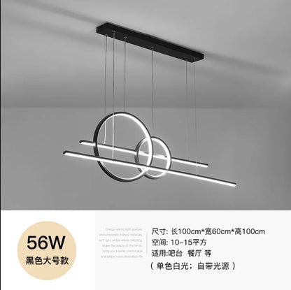 DecorBites™ Gold Black Dimmable LED Chandelier for Dining Room Kitchen Bar Lighting