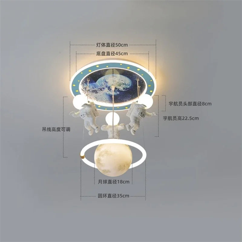 DecorBites™ Astronaut LED Ceiling Light for Children's Room Fixtures