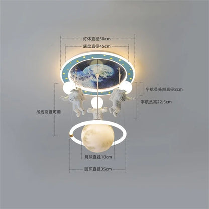DecorBites™ Astronaut LED Ceiling Light for Children's Room Fixtures