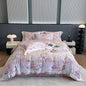 Decobites Flower Digital Print Duvet Cover Set Soft Silky Cool Bedding