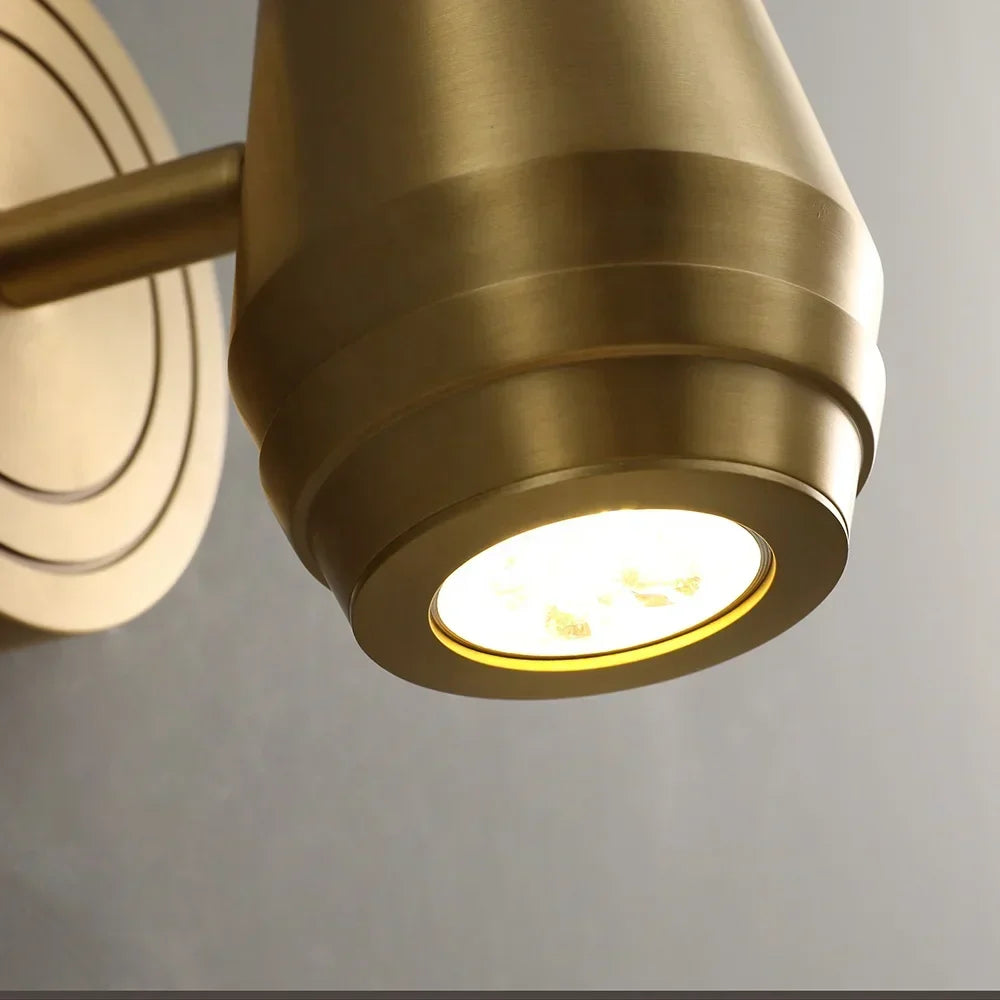 DecorBites™ Brass Wall Lamp: Postmodern Minimalist Nordic Style for Bedroom, Apartment, or Living Room