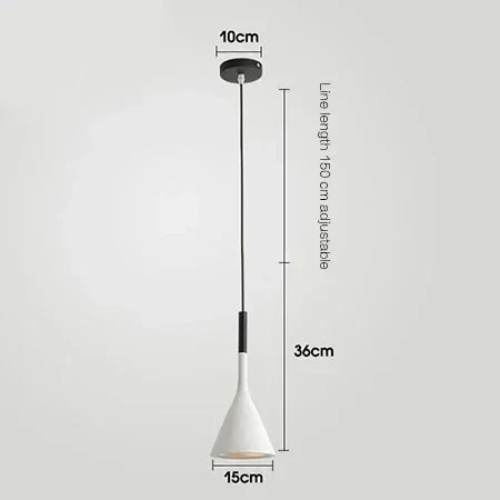 Nordic Black Metal Pendant Light With E27 Socket