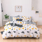 Decobites Flowers Print Cotton King Size Bedding Set, Soft & Comfortable Duvet Cover Set