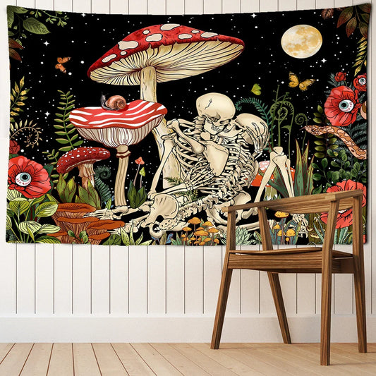 Decobites Psychedelic Witchcraft Tapestry Wall Hanging for Aesthetic Hippie Room Decor