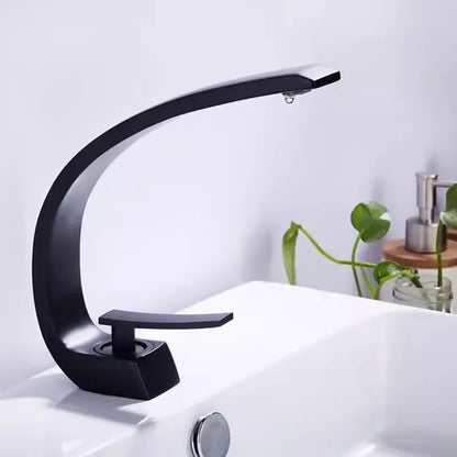 DecorBites™ Black & Gold Modern Basin Faucet with Single Handle for Bathroom