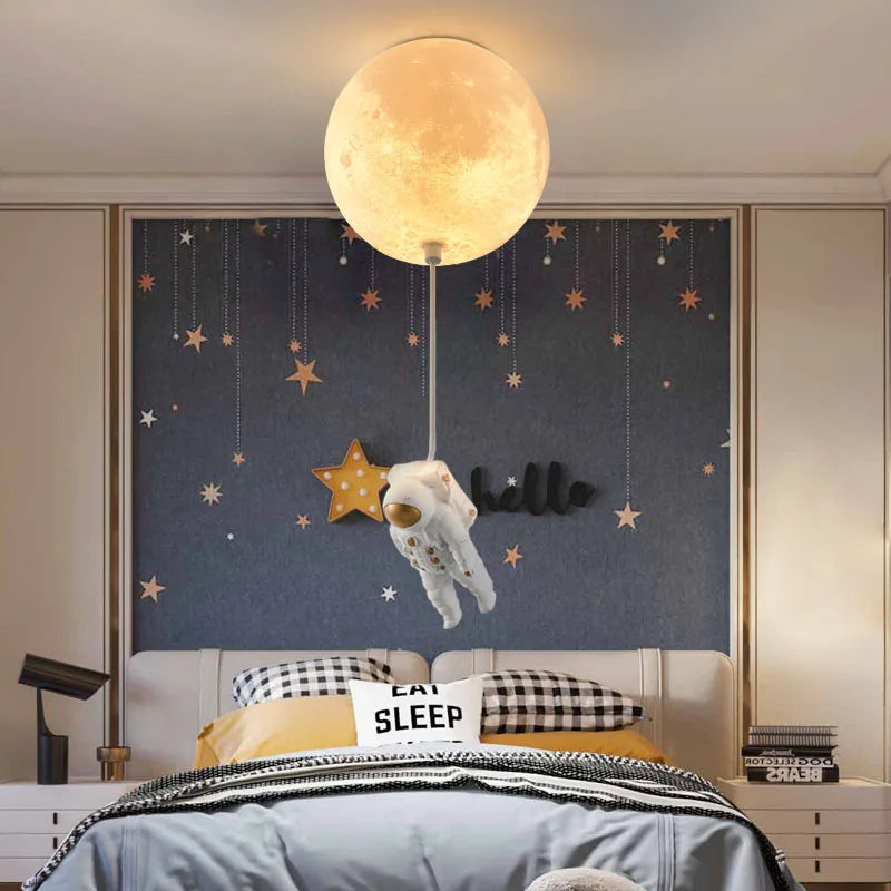 DecorBites™ Astronaut Globe Ceiling Light for Kids Room - 18cm/20cm/25cm