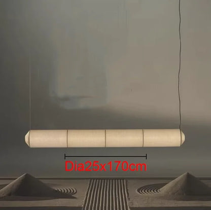 Japandi White Rice Paper Akari Pendant Light