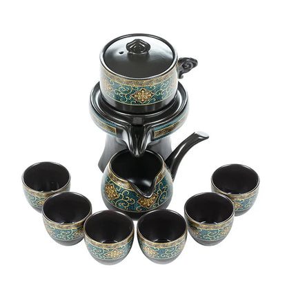 DecorBites™ Ceramic Kung Fu Tea Set with Custom Logo - Luxury Teaware Gift