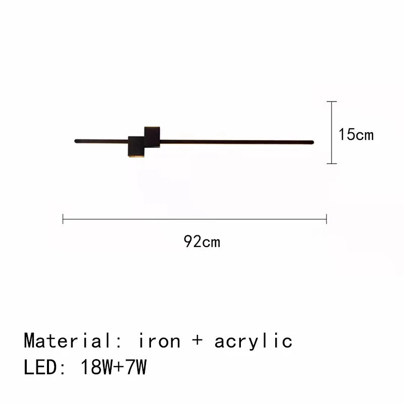 DecorBites™ LED Wall Lights: Modern Black White Aluminium Sconce Lamp for Living Room Bedroom