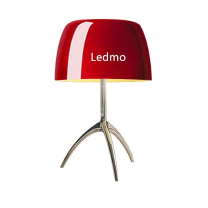 DecorBites™ Glass Shade Table Lamp: Designer Tripod Desk Light for Bedroom