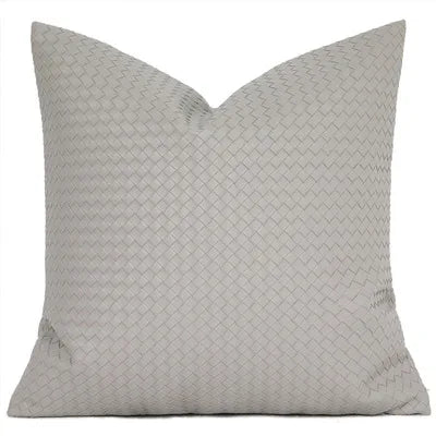 غطاء وسادة هندسي من الجلد الصناعي من DecorBites™ - غطاء وسادة عصري فاخر