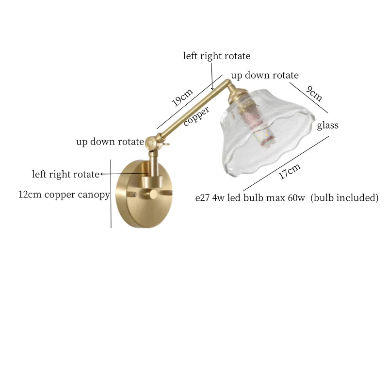 DecorBites™ Clear Glass LED Wall Sconce Switch Light - Nordic Minimalism Design