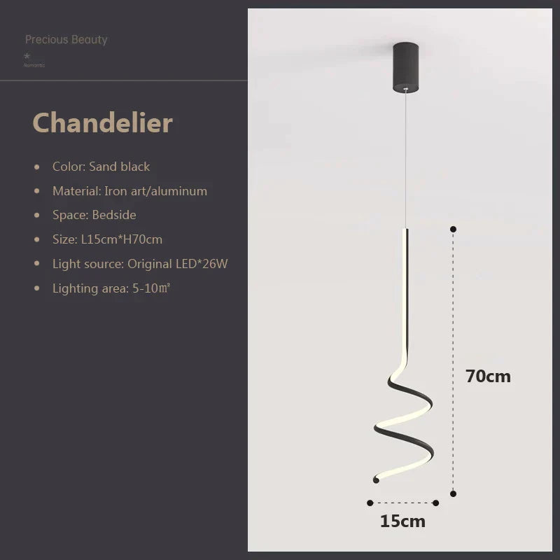 DecorBites™ LED Pendant Lamp: Stylish Nordic Design for Bedroom, Living Room, and Indoor Spaces