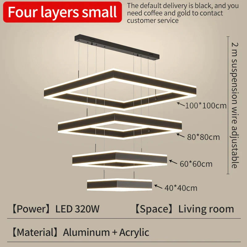 DecorBites™ Large Chandelier: Nordic Loft Staircase Pendant Light