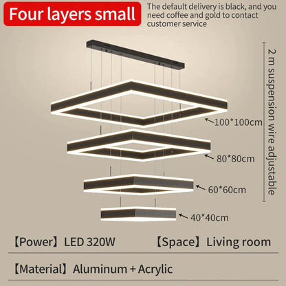 DecorBites™ Large Chandelier: Nordic Loft Staircase Pendant Light