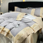 Decobites Luxury Embroidery Egyptian Cotton Bedding Set - Soft Silky Quilt Cover & Sheet