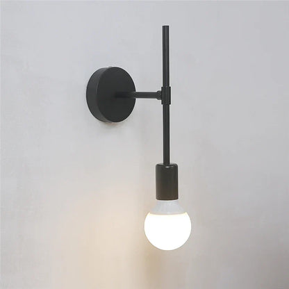 DecorBites™ Iron Glass LED Wall Light: Customizable Decorative Black Lamp for Home Indoor