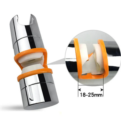 حامل رأس الدش المنزلق القابل للتعديل من DecorBites™، ملحق تثبيت من الكروم