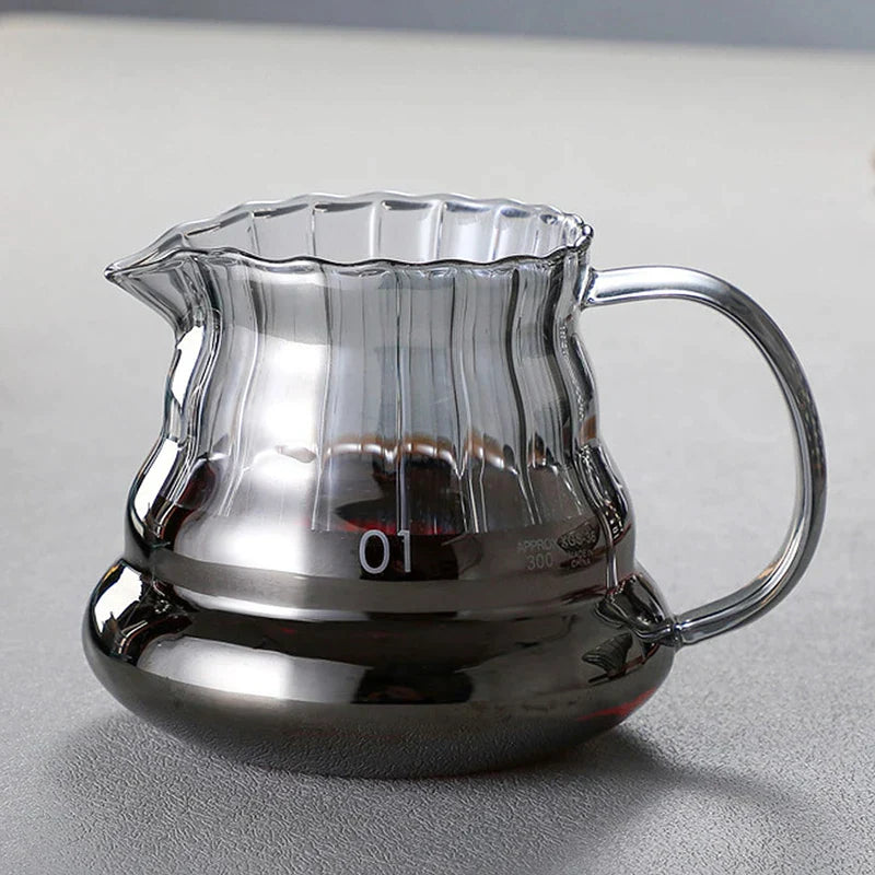 Decorbites™ Diamantglas-Kaffeekanne mit wiederverwendbarem Filterbecher
