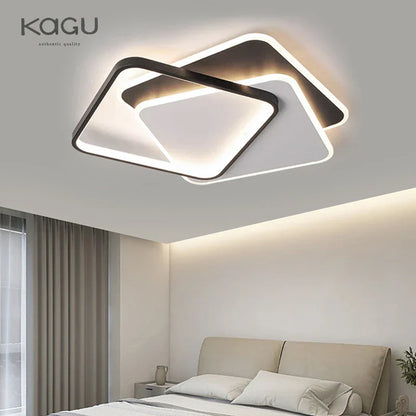 DecorBites™ LED Chandelier: Black White Modern Lighting for Living Study Room Luminaire