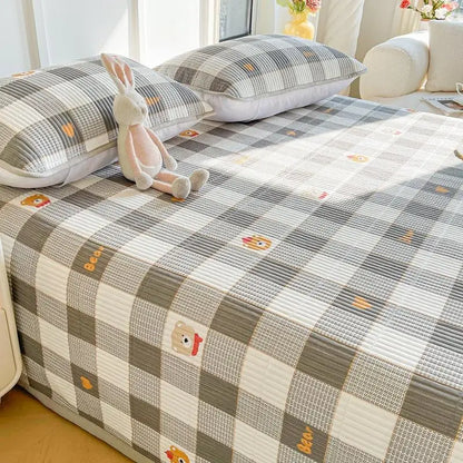 DecorBites™ Cartoon Small Fresh Washed Cotton Bed Sheets Bedspread