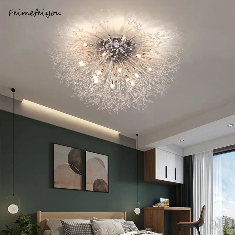 DecorBites™ Dandelion Crystal LED Ceiling Light for Home Indoor Living Dining Room