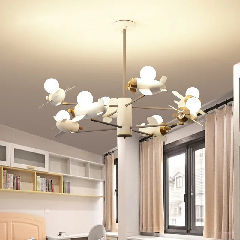 DecorBites™ Helicopter Chandeliers: Indoor Hanging Lights for Kids' Bedrooms and Living Rooms