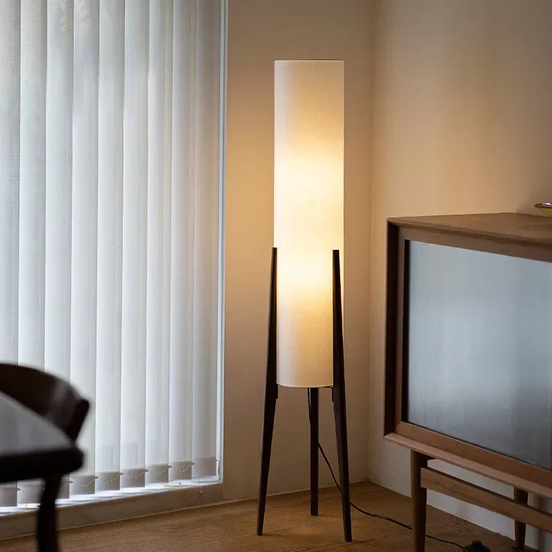 Wood Vintage Floor Lamp