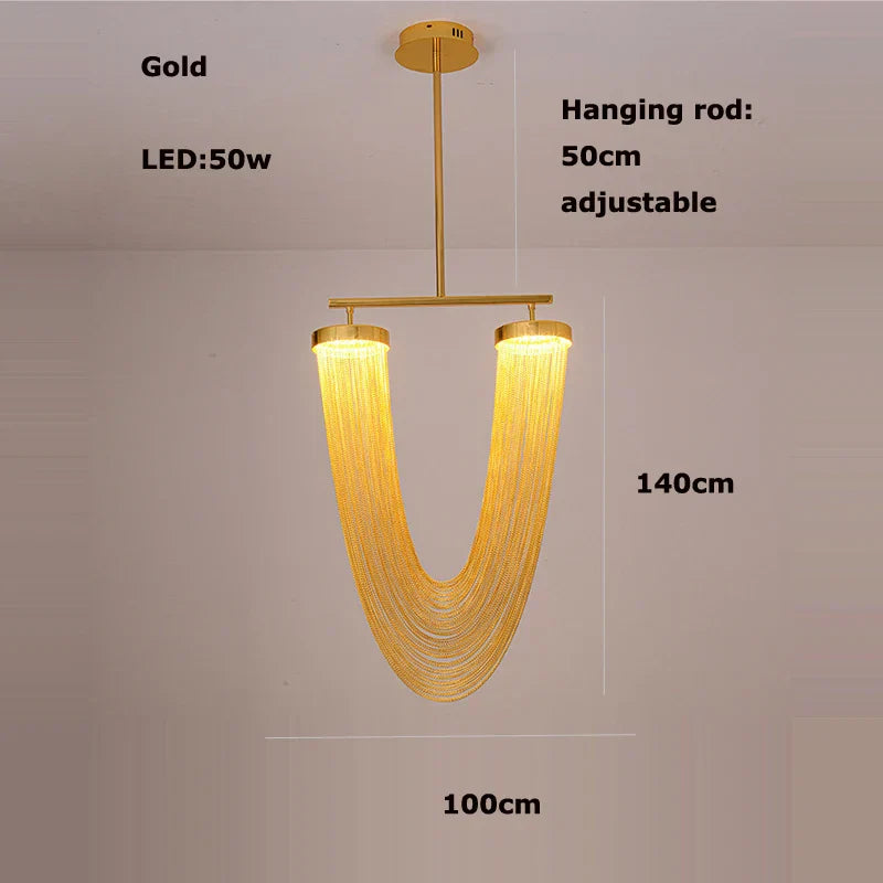 DecorBites™ LED Aluminum Ceiling Chandelier Lighting Hanging Lamps for Foyer