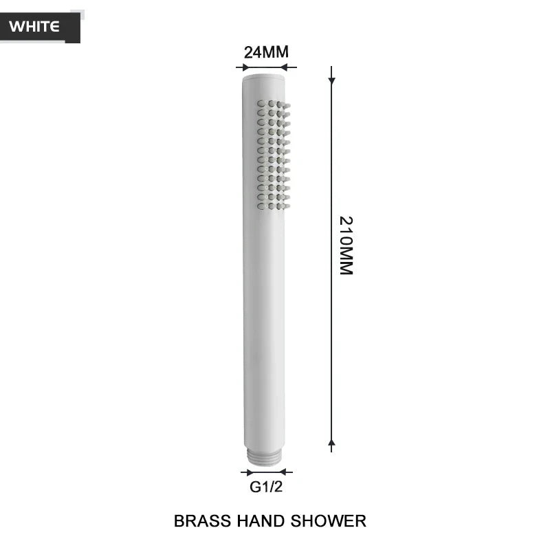 DecorBites™ Brass Handheld Shower Head in Brushed Golden Finish