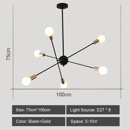 Decorbites™ Araña de Hierro Forjado Lámpara de Techo LED Accesorio de Iluminación Decorativa Moderna Vintage