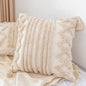 Decobites Boho Square Pillowcase with Embroidery & Tassel Detail for Living Room Sofa