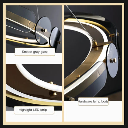 DecorBites™ Circular Ring LED Chandelier: Modern Lighting for Living, Bedroom, Dining Room