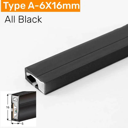 DecorBites™ أنبوب سيليكون أسود LED ضوء نيون لشرائط الإضاءة الخارجية المرنة