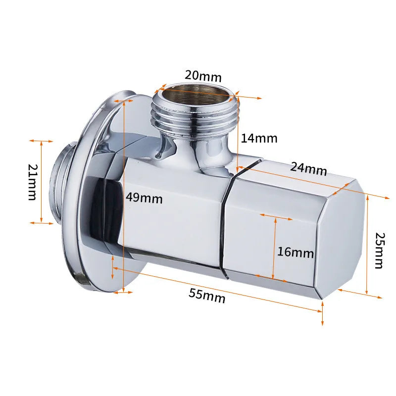 DecorBites™ Brushed Gold Corner Valve Water Control for Bathroom Taps