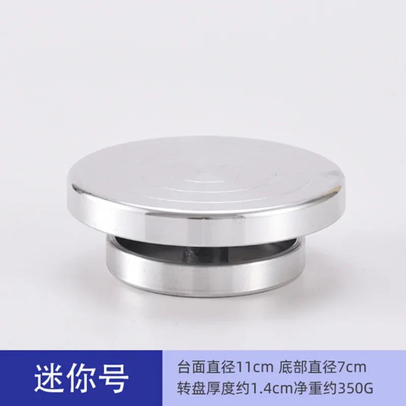 منصة دوارة من سبائك الألومنيوم من DecorBites™ لمنصة نحت الطين وعجلة الفخار الدوارة